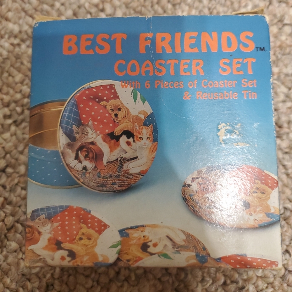 Cats And Dogs Best Friends Coaster Set